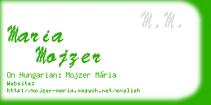 maria mojzer business card