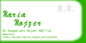 maria mojzer business card